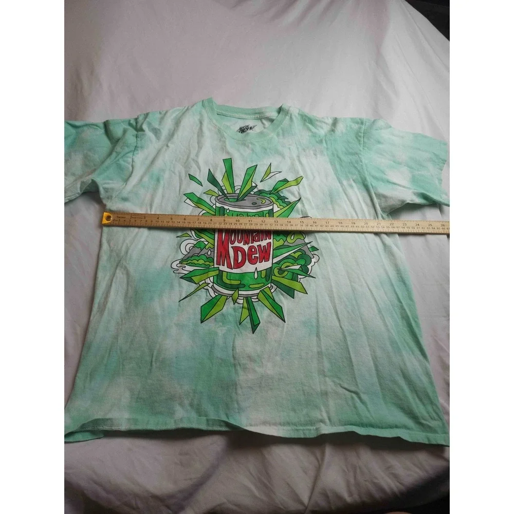 Mountain Dew Ya-Hooo Promo T-Shirt‎ Mens XL Green Tie Dye Soda Pop Streetwear